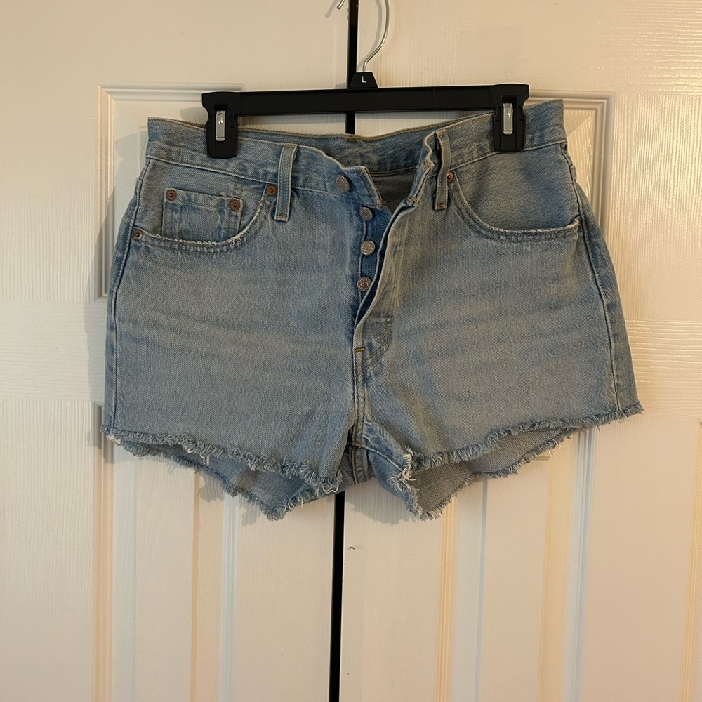 Levi's Light Blue Jean Shorts